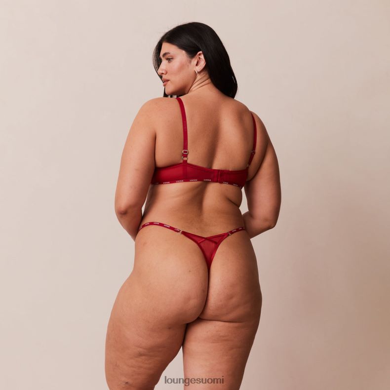 Lounge kuvitus parvekeliivit & stringit/housutsetti kastanjanruskea alusvaatteet naiset D46R2614