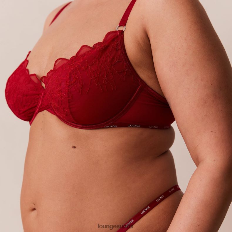 Lounge kuvitus parvekeliivit & stringit/housutsetti kastanjanruskea alusvaatteet naiset D46R2614