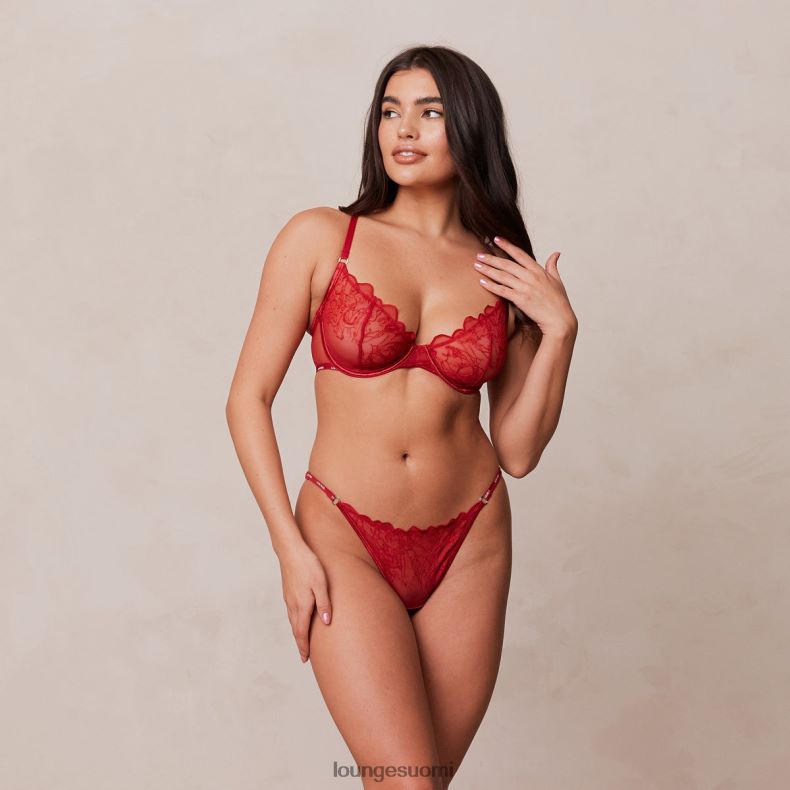 Lounge kuvitus parvekeliivit & stringit/housutsetti kastanjanruskea alusvaatteet naiset D46R2614