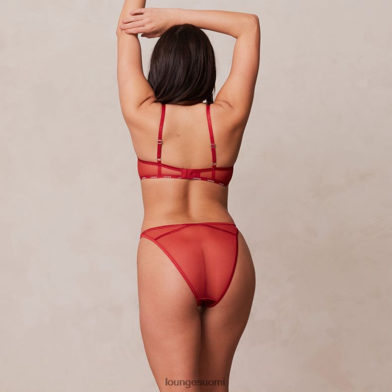 Lounge kuvitus parvekeliivit & stringit/housutsetti kastanjanruskea alusvaatteet naiset D46R2614