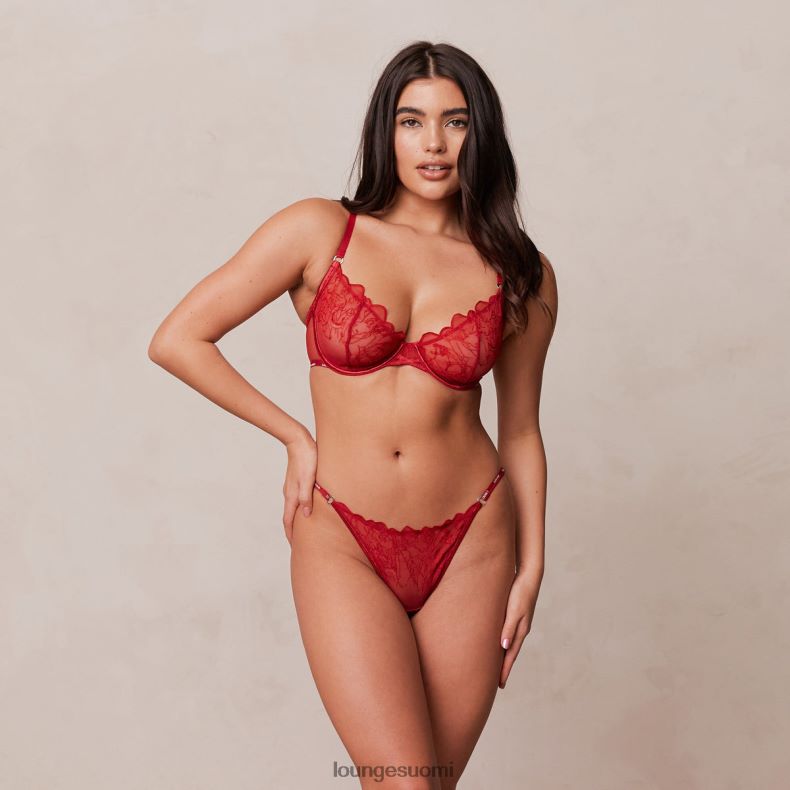 Lounge kuvitus parvekeliivit & stringit/housutsetti kastanjanruskea alusvaatteet naiset D46R2614