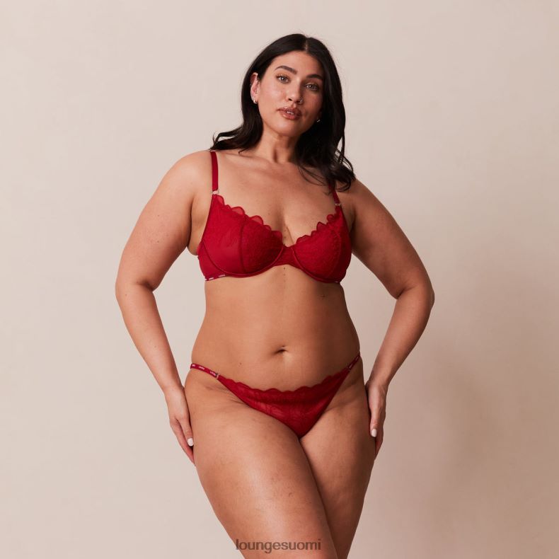 Lounge kuvitus parvekeliivit & stringit/housutsetti kastanjanruskea alusvaatteet naiset D46R2614