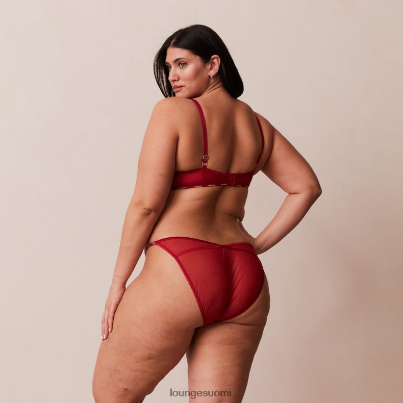 Lounge kuvitus parvekeliivit & stringit/housutsetti kastanjanruskea alusvaatteet naiset D46R2614