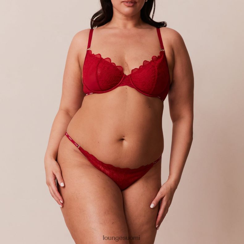 Lounge kuvitus parvekeliivit & stringit/housutsetti kastanjanruskea alusvaatteet naiset D46R2614