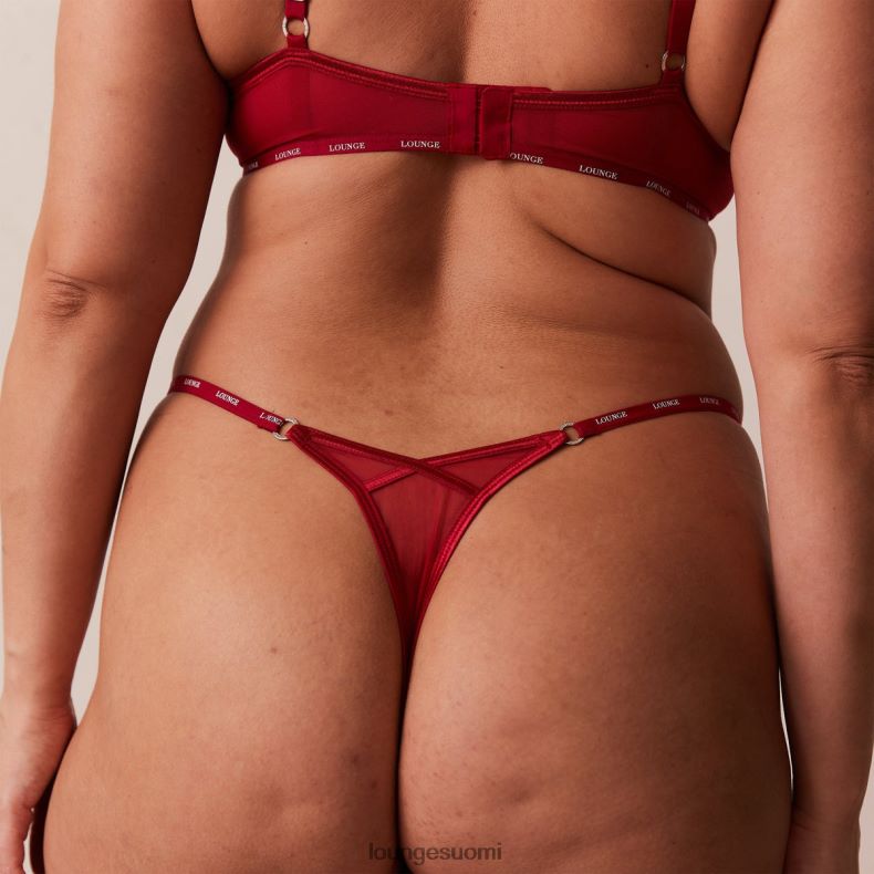 Lounge kuvitus parvekeliivit & stringit/housutsetti kastanjanruskea alusvaatteet naiset D46R2614