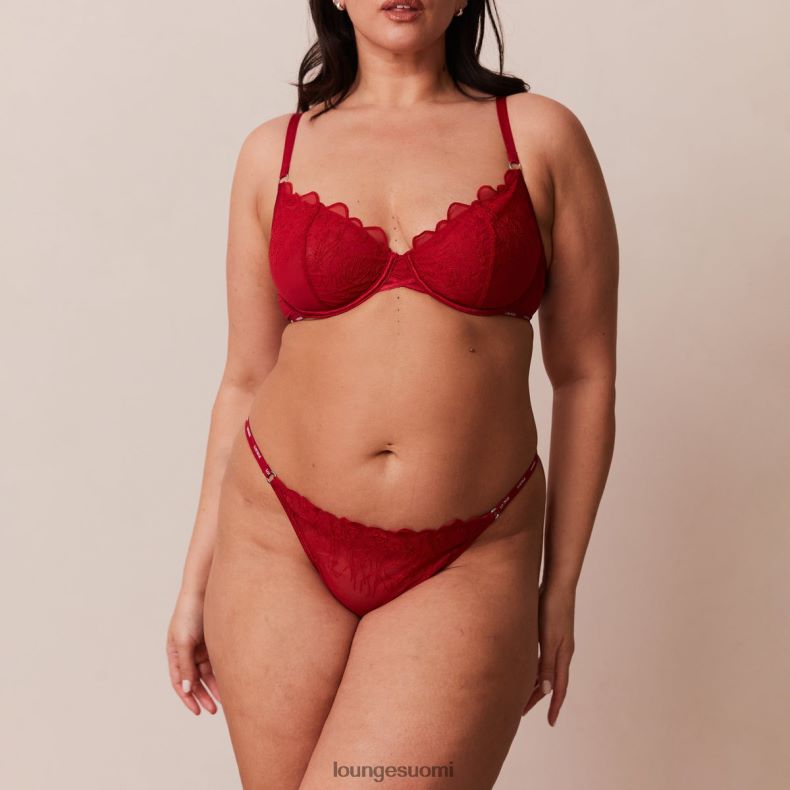 Lounge kuvitus parvekeliivit & stringit/housutsetti kastanjanruskea alusvaatteet naiset D46R2614