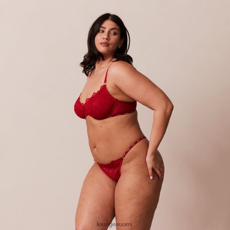 Lounge kuvitus parvekeliivit & stringit/housutsetti kastanjanruskea alusvaatteet naiset D46R2614