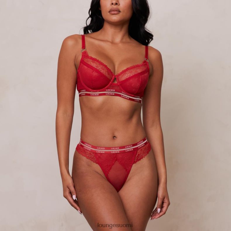 Lounge muodikkaat parvekeliivit & stringit/housutsetti kastanjanruskea alusvaatteet naiset D46R2668