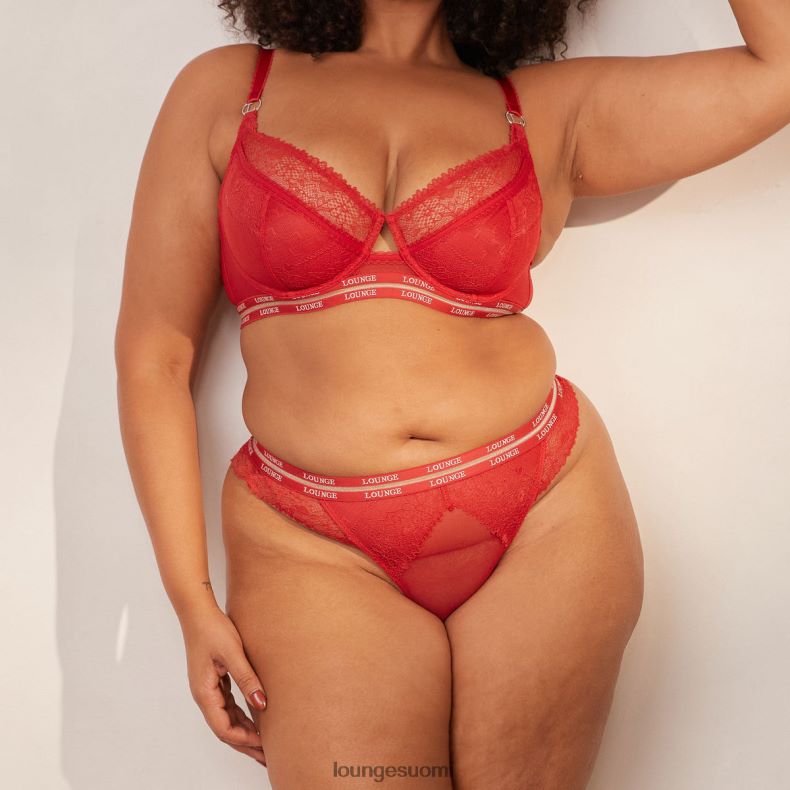 Lounge muodikkaat parvekeliivit & stringit/housutsetti kastanjanruskea alusvaatteet naiset D46R2668