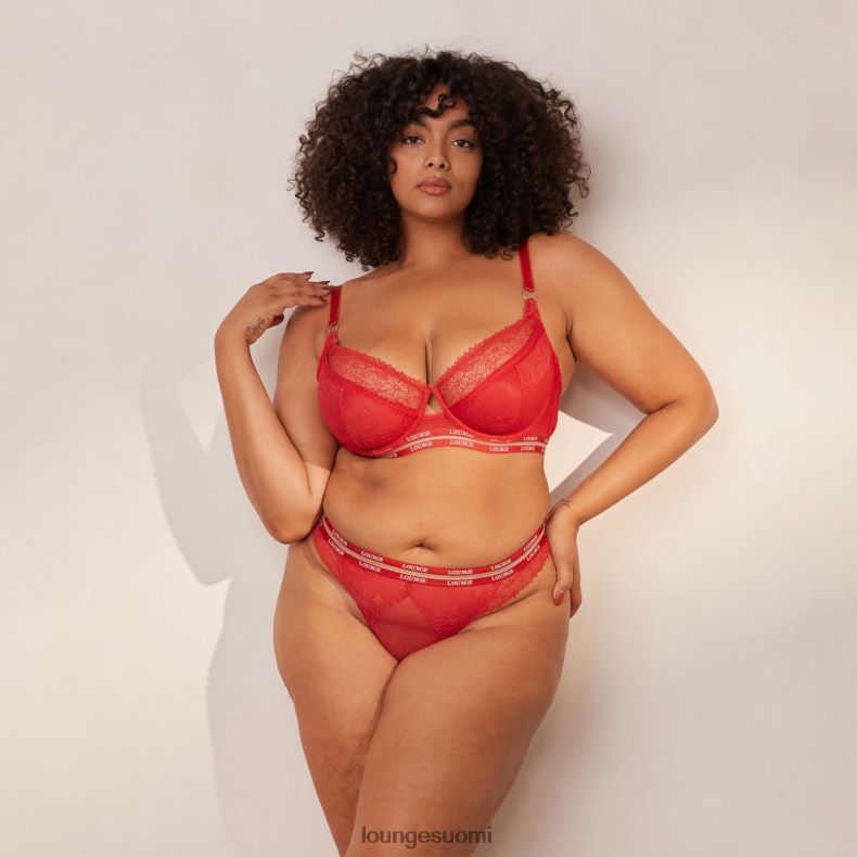 Lounge muodikkaat parvekeliivit & stringit/housutsetti kastanjanruskea alusvaatteet naiset D46R2668