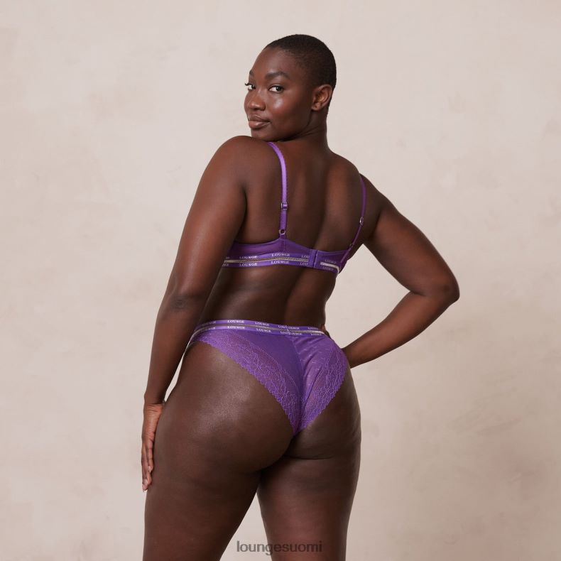 Lounge muodikkaat parvekeliivit & stringit/housutsetti violetti alusvaatteet naiset D46R2675