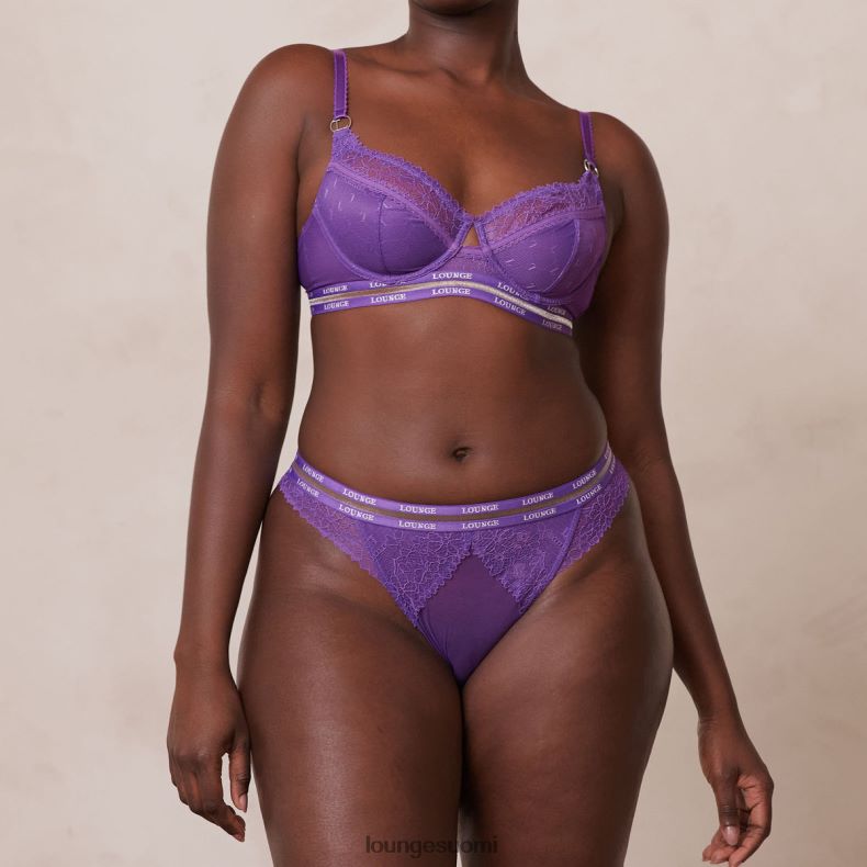 Lounge muodikkaat parvekeliivit & stringit/housutsetti violetti alusvaatteet naiset D46R2675