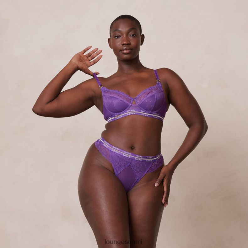 Lounge muodikkaat parvekeliivit & stringit/housutsetti violetti alusvaatteet naiset D46R2675