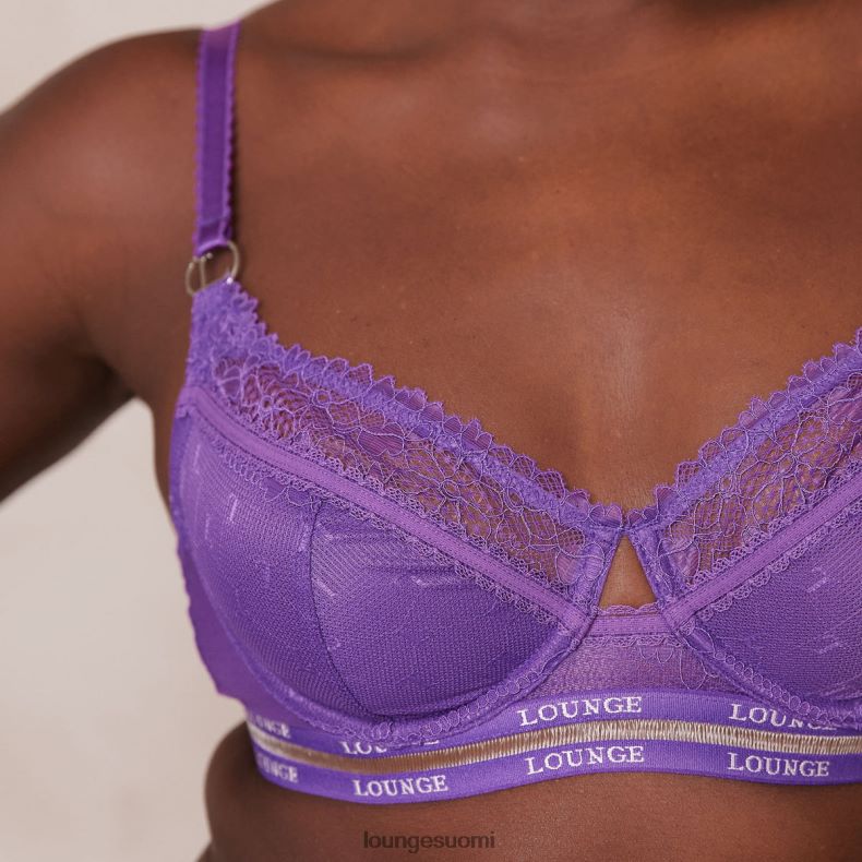 Lounge muodikkaat parvekeliivit & stringit/housutsetti violetti alusvaatteet naiset D46R2675
