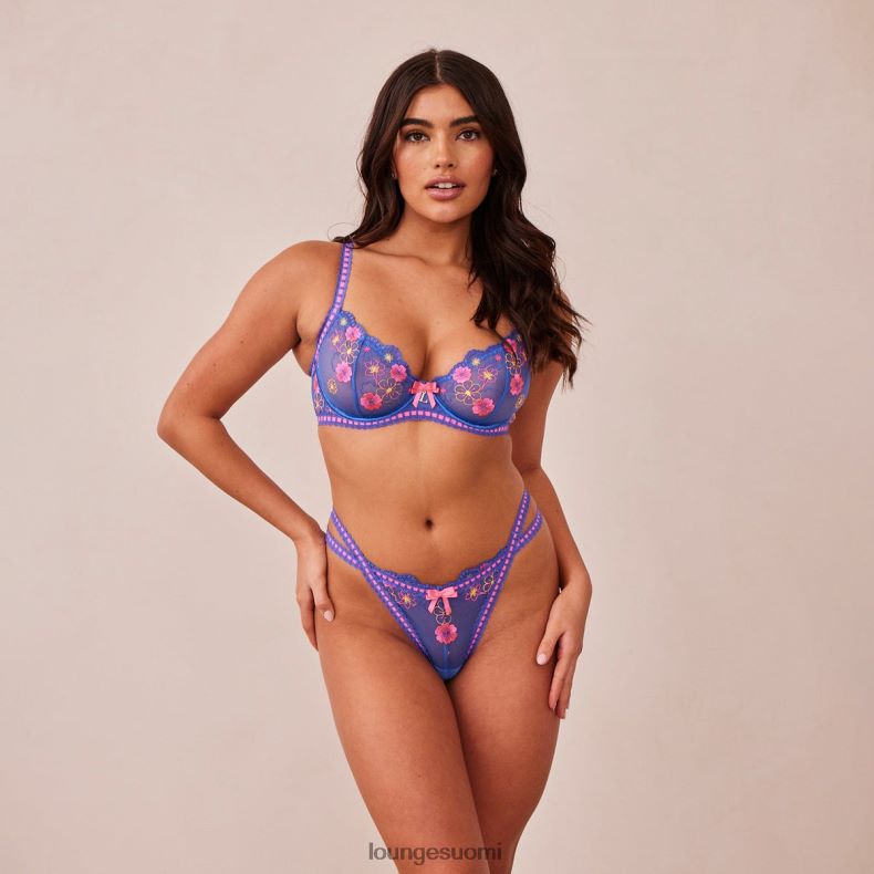 Lounge neonparvekerintaliivit & stringit sininen alusvaatteet naiset D46R2655