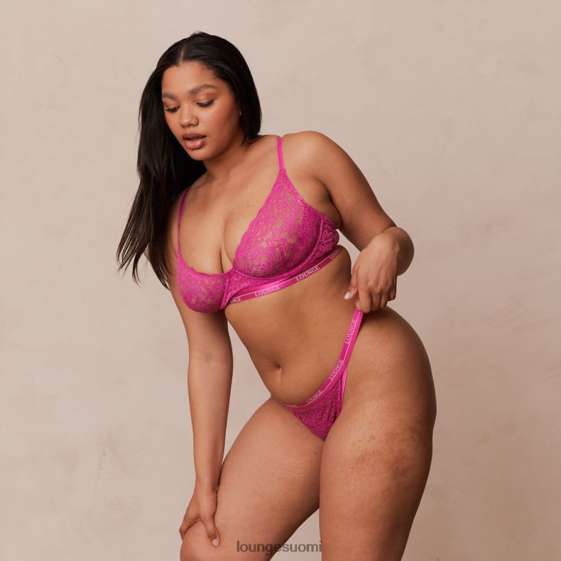 Lounge parvekeliivit & stringit vadelma alusvaatteet naiset D46R2674