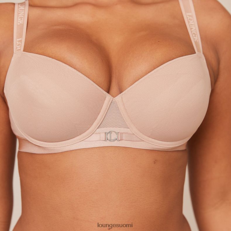 Lounge sileät mesh-t-paitarintaliivit & stringit/housut taupe alusvaatteet naiset D46R26127