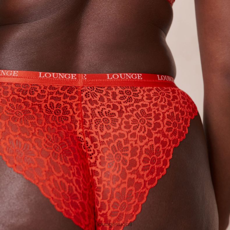 Lounge silkkiset parvekerintaliivit & stringit/housut punainen alusvaatteet naiset D46R2654