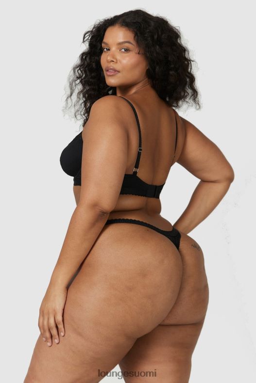 Lounge uurretut parvekeliivit & stringit/housutsetti musta alusvaatteet naiset D46R2673