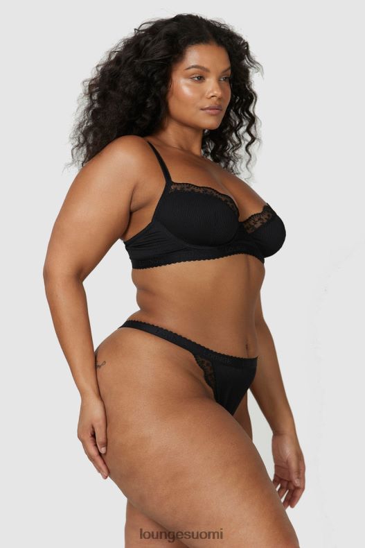 Lounge uurretut parvekeliivit & stringit/housutsetti musta alusvaatteet naiset D46R2673