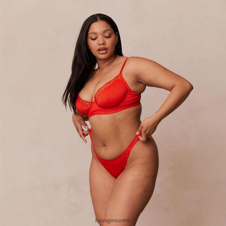 Lounge uurretut parvekeliivit & stringit/housutsetti punainen alusvaatteet naiset D46R26131