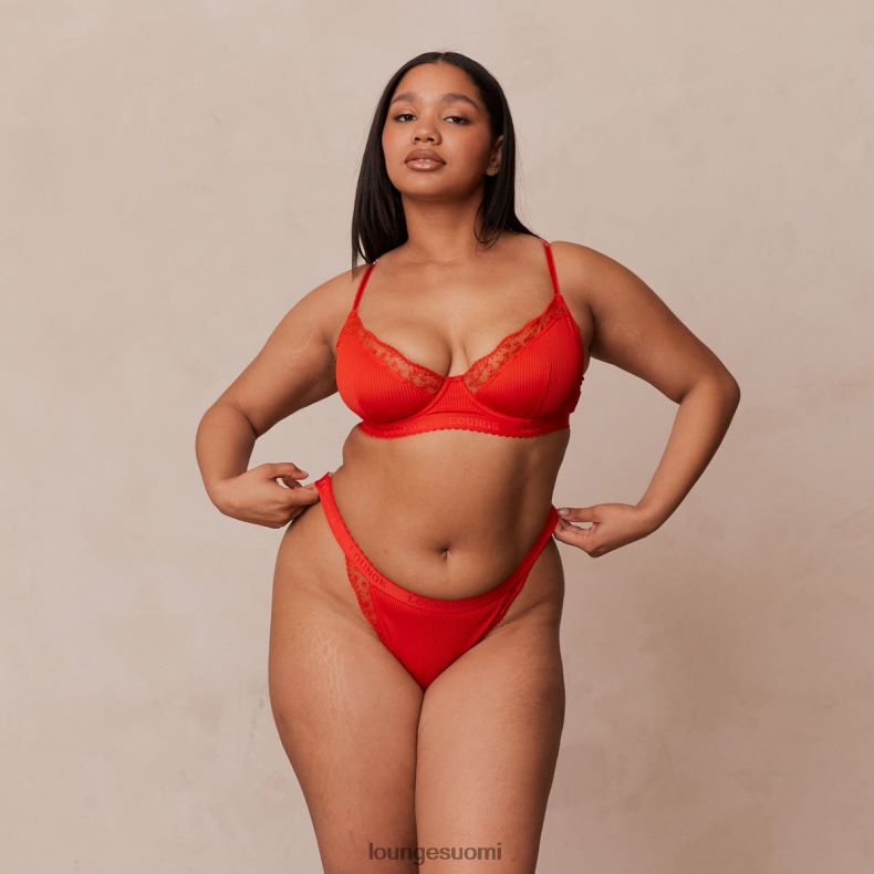 Lounge uurretut parvekeliivit & stringit/housutsetti punainen alusvaatteet naiset D46R26131