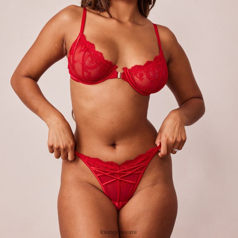 Lounge vietellä edessä kiinnitettävät parvekerintaliivit & stringit/housutsetti kastanjanruskea alusvaatteet naiset D46R26116