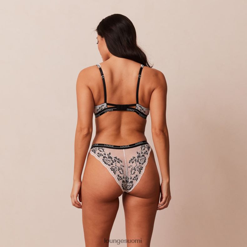 Lounge ylelliset parvekeliivit & stringit/housutsetti musta alusvaatteet naiset D46R264