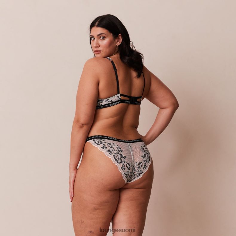Lounge ylelliset parvekeliivit & stringit/housutsetti musta alusvaatteet naiset D46R264