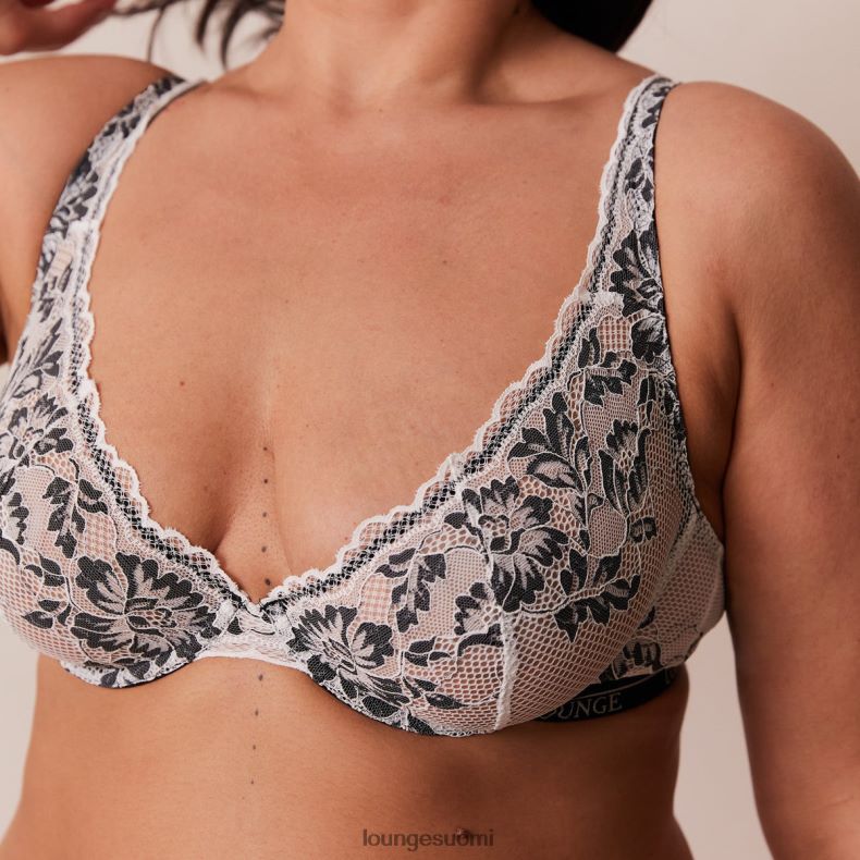 Lounge ylelliset parvekeliivit & stringit/housutsetti musta alusvaatteet naiset D46R264