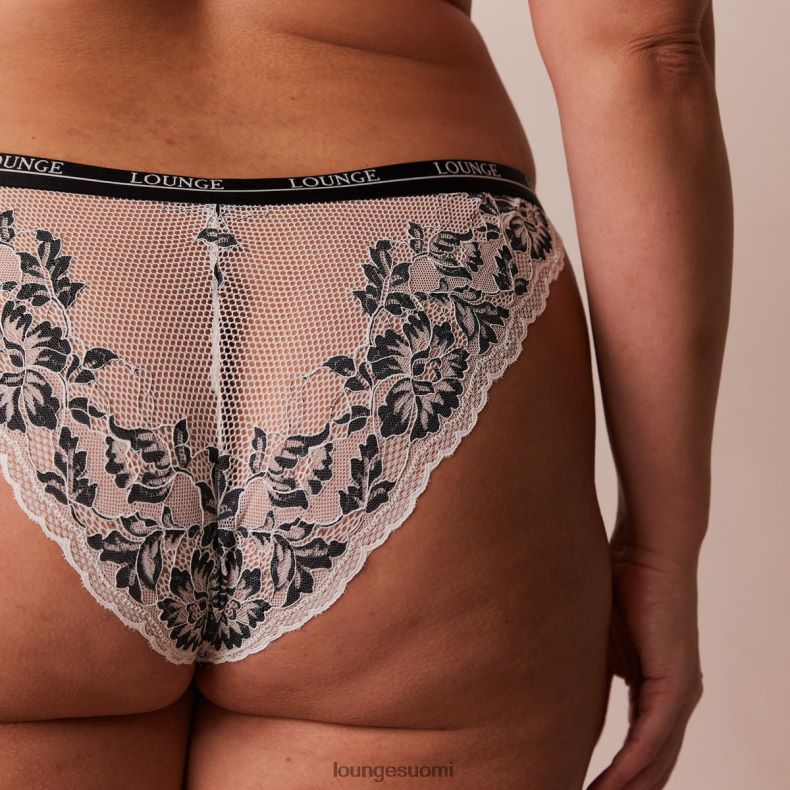 Lounge ylelliset parvekeliivit & stringit/housutsetti musta alusvaatteet naiset D46R264