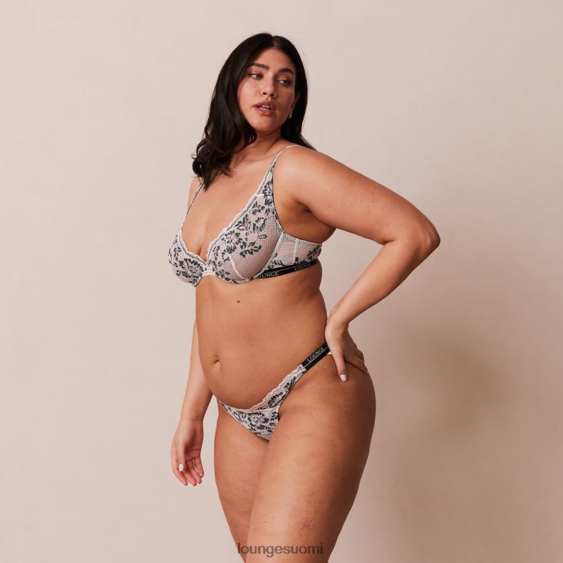 Lounge ylelliset parvekeliivit & stringit/housutsetti musta alusvaatteet naiset D46R264