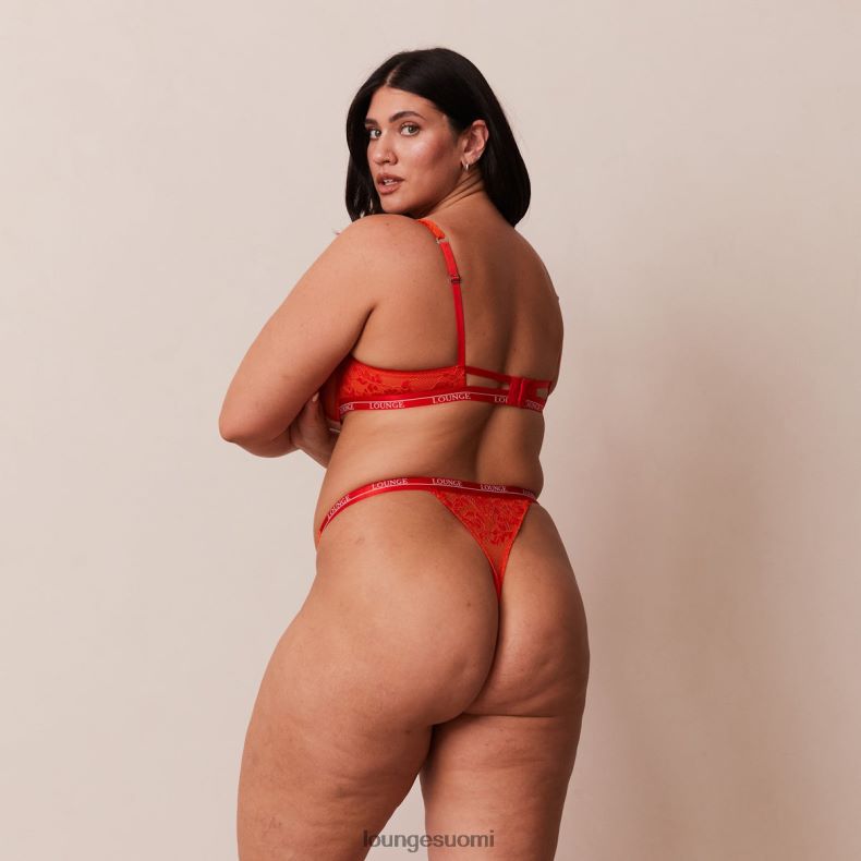 Lounge ylelliset parvekeliivit & stringit/housutsetti punainen alusvaatteet naiset D46R2649
