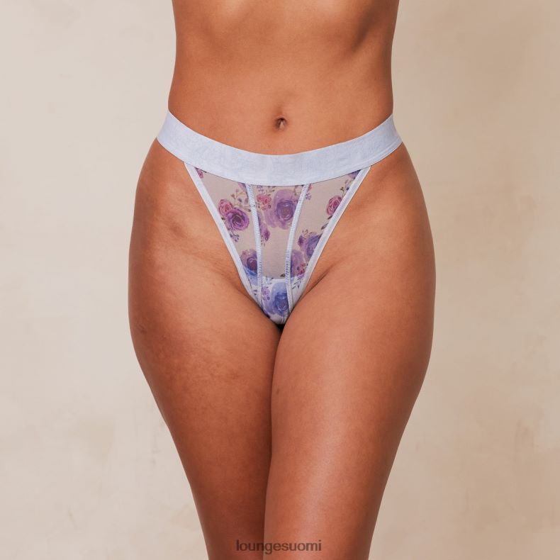 Lounge kukkainen mesh-remmi sininen alusvaatteet naiset D46R26295