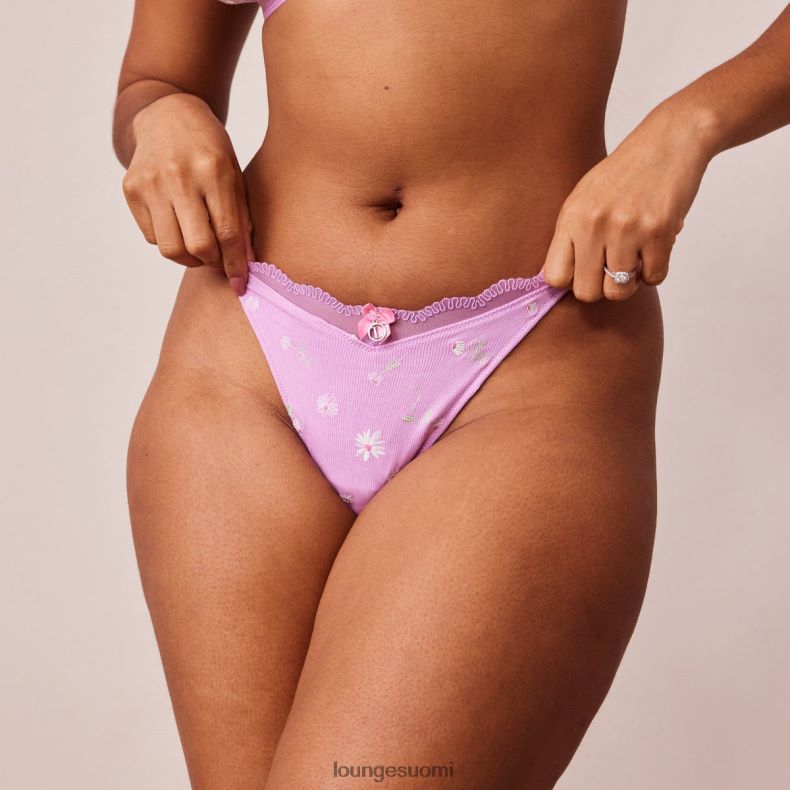 Lounge kukkakuvioitu kolmioremmi laventelin pinkki alusvaatteet naiset D46R26470