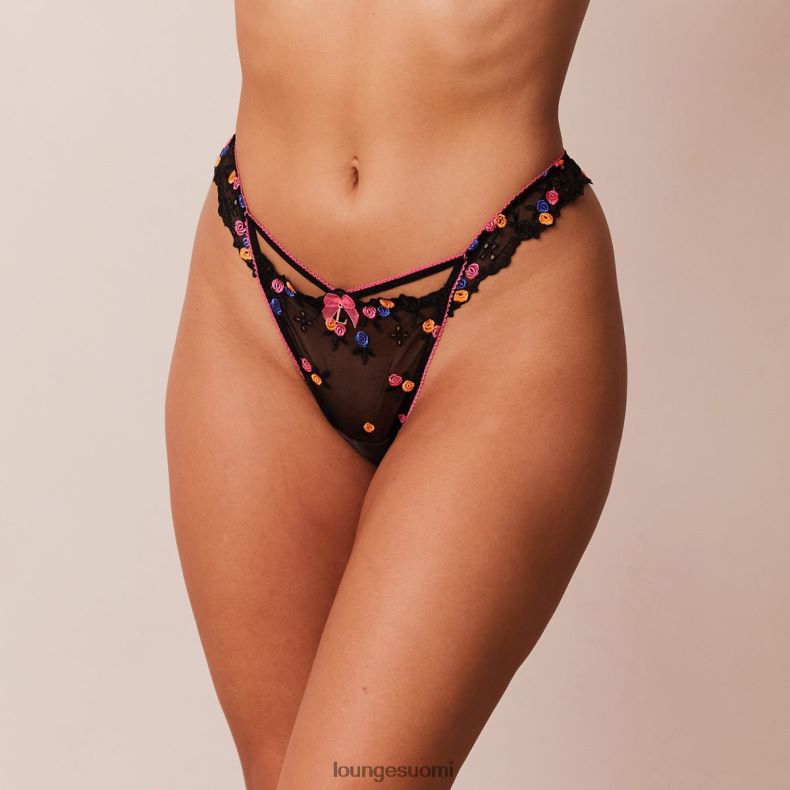 Lounge neon g-string musta alusvaatteet naiset D46R26256