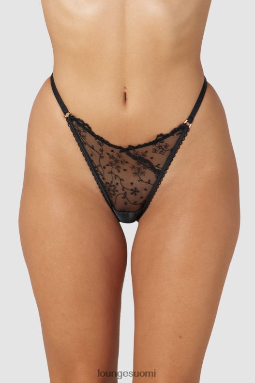 Lounge ohuet, avoimet selkähousut musta alusvaatteet naiset D46R26252