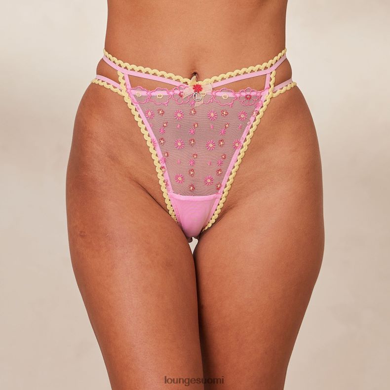 Lounge päivänkakkara brodeeratut alushousut vaaleanpunainen alusvaatteet naiset D46R26281