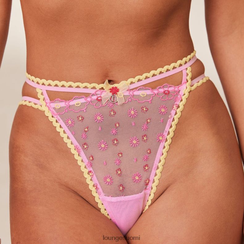 Lounge päivänkakkara brodeeratut alushousut vaaleanpunainen alusvaatteet naiset D46R26281