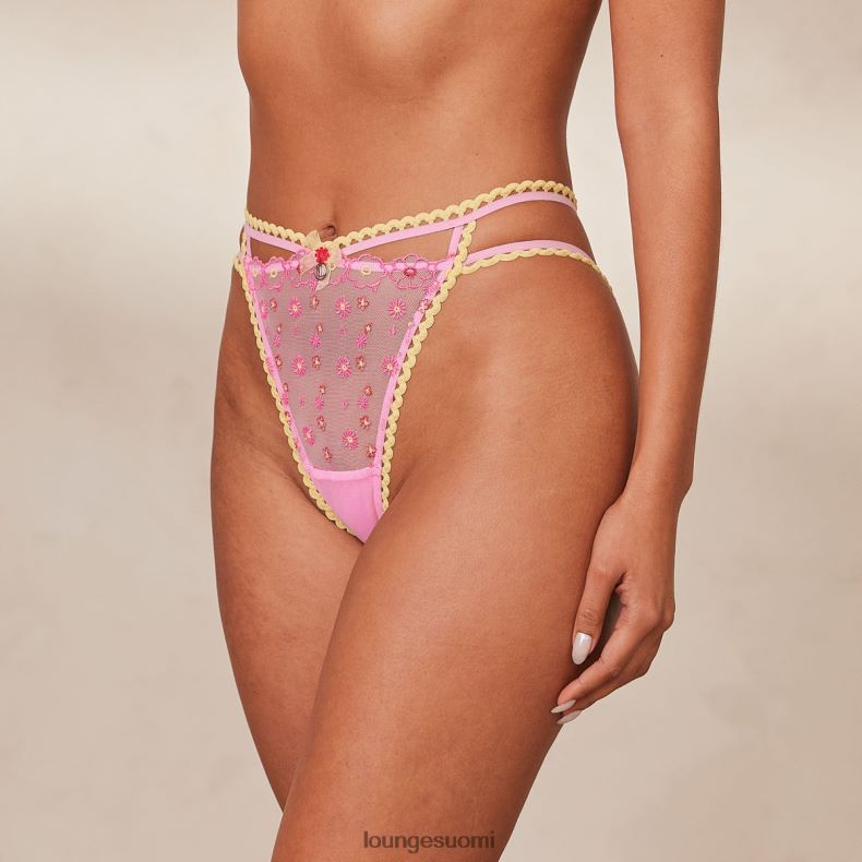 Lounge päivänkakkara brodeeratut alushousut vaaleanpunainen alusvaatteet naiset D46R26281