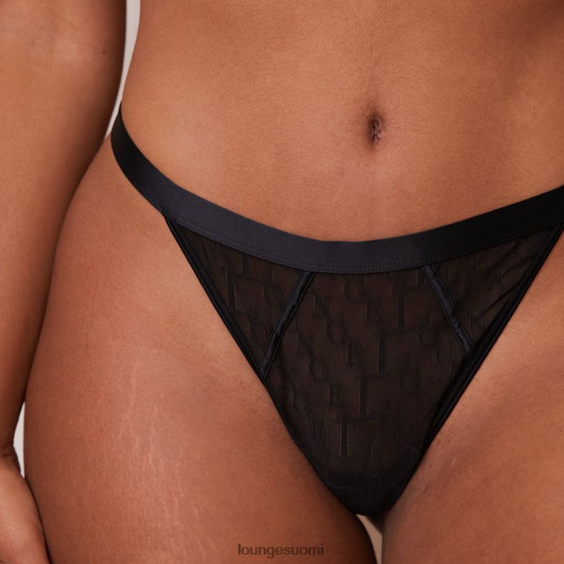 Lounge tyylikäs stringi musta alusvaatteet naiset D46R26302