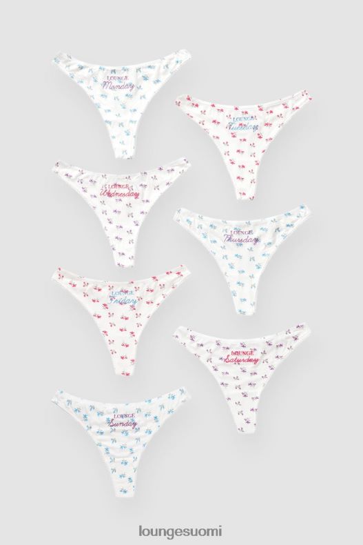 Lounge viikonpäivien stringit (7 kpl) Tulosta alusvaatteet naiset D46R26701