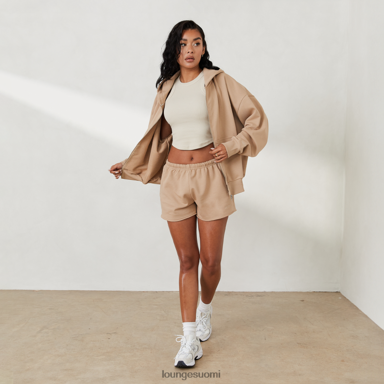 Lounge ylisuuri vetoketjullinen huppari x jess hunt karamelli vaatteet naiset D46R26811