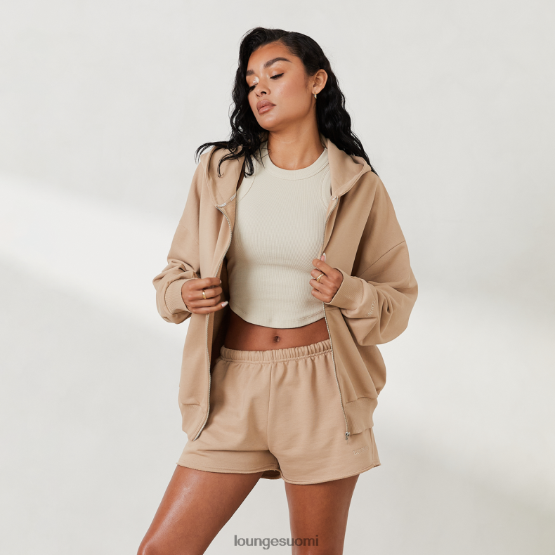 Lounge ylisuuri vetoketjullinen huppari x jess hunt karamelli vaatteet naiset D46R26811