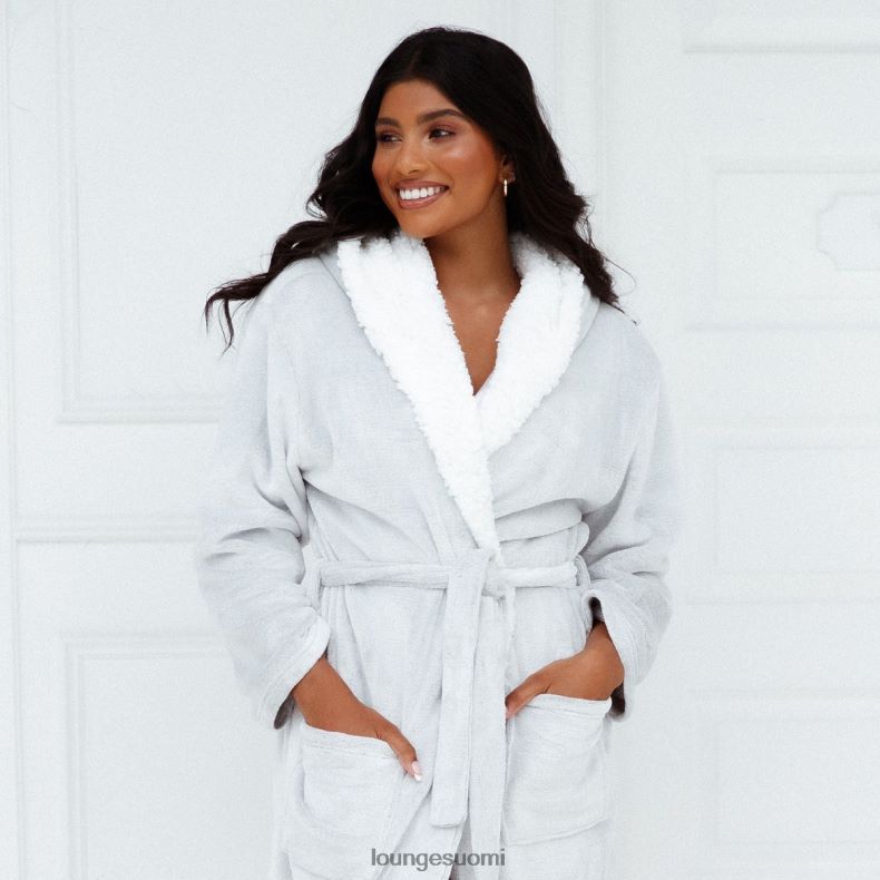 Lounge niin pehmeä ylellinen aamutakki harmaa vaatteet naiset D46R26948