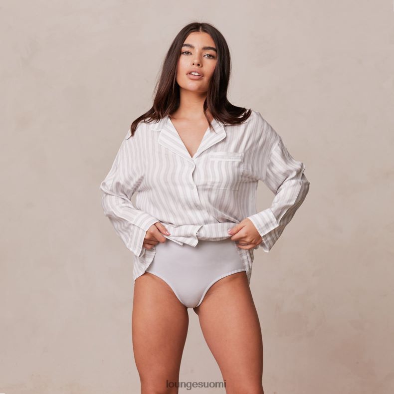 Lounge pinstripe oversize pyjaman paita & alushousut setti pakkasta vaatteet naiset D46R26945