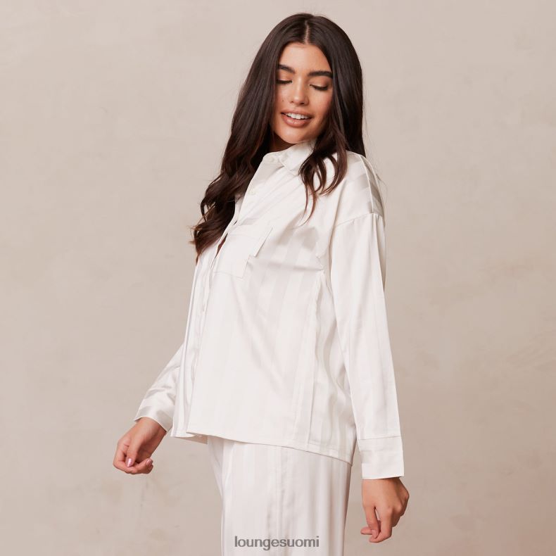 Lounge raidallinen satiininen pyjamapaita helmi vaatteet naiset D46R26930