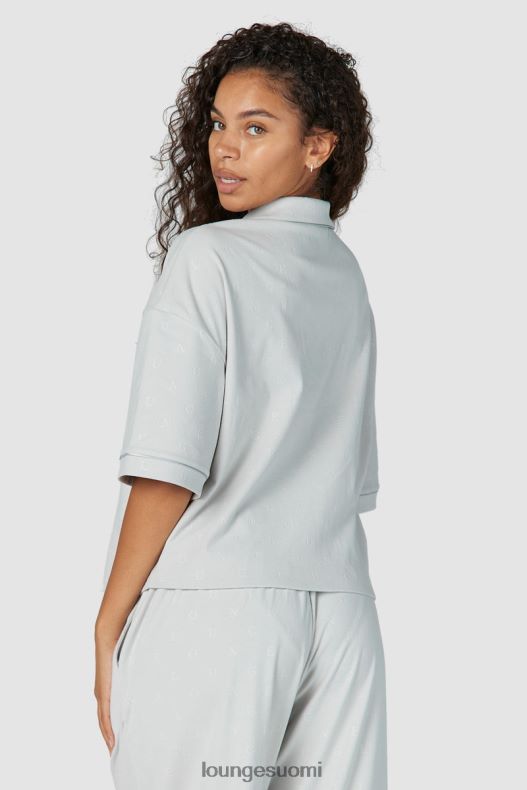 Lounge ylellinen kohokuvioitu pyjamapaita pakkasta vaatteet naiset D46R26956
