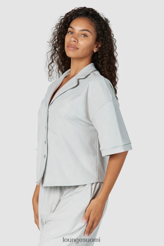 Lounge ylellinen kohokuvioitu pyjamapaita pakkasta vaatteet naiset D46R26956