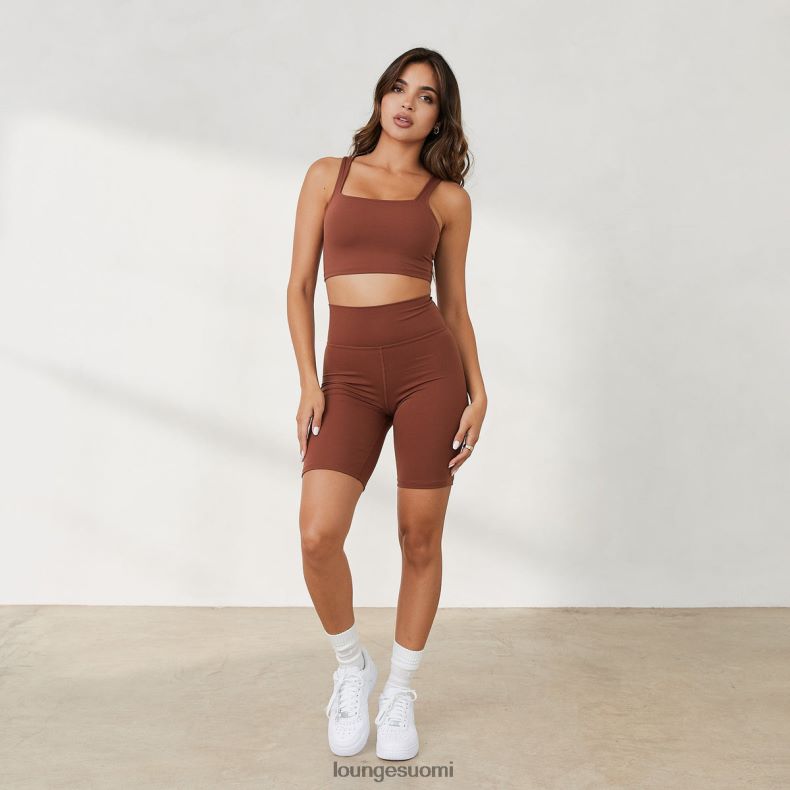 Lounge 365 sekunnin nahkainen toppi suklaa vaatteet naiset D46R26857